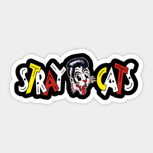 Text rock cats band smile face Sticker